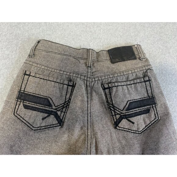 Old Skool Boys Size 10 Gray Jeans Straight Leg - Picture 3 of 7